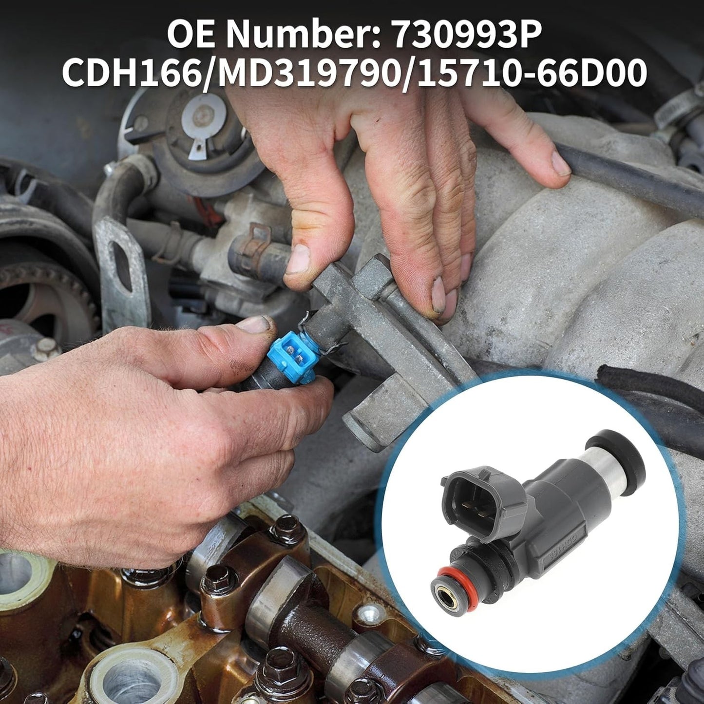 Set of 4 Fuel Injectors for Johnson Evinrude 60-70 HP (Year Range)