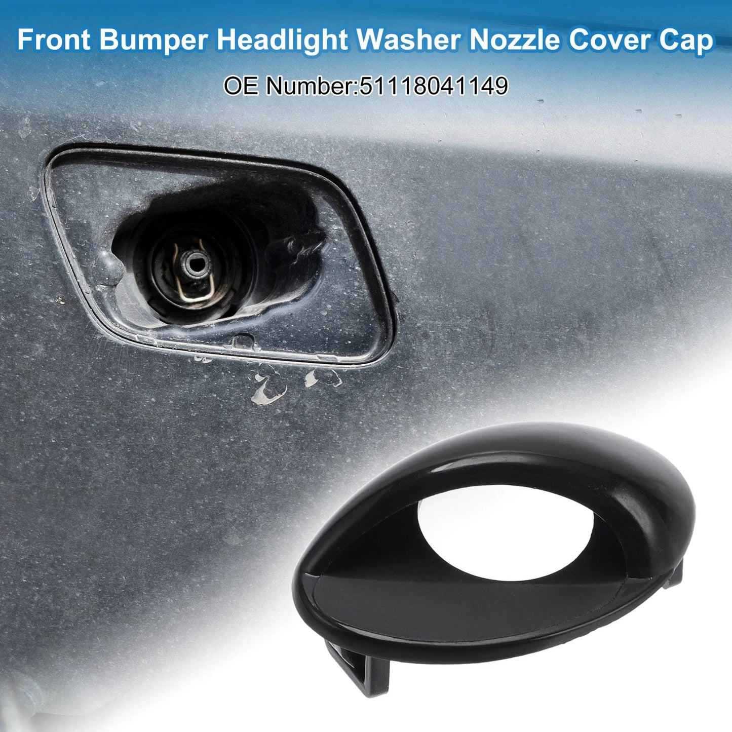 Front Left Bumper Headlight Washer Nozzle Cover for BMW M3 (2008-2013)