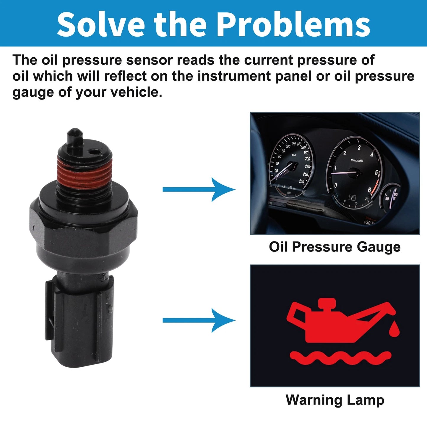Engine Oil Pressure Sensor No. 947502A000 for Hyundai Genesis G80 (2015–2020)