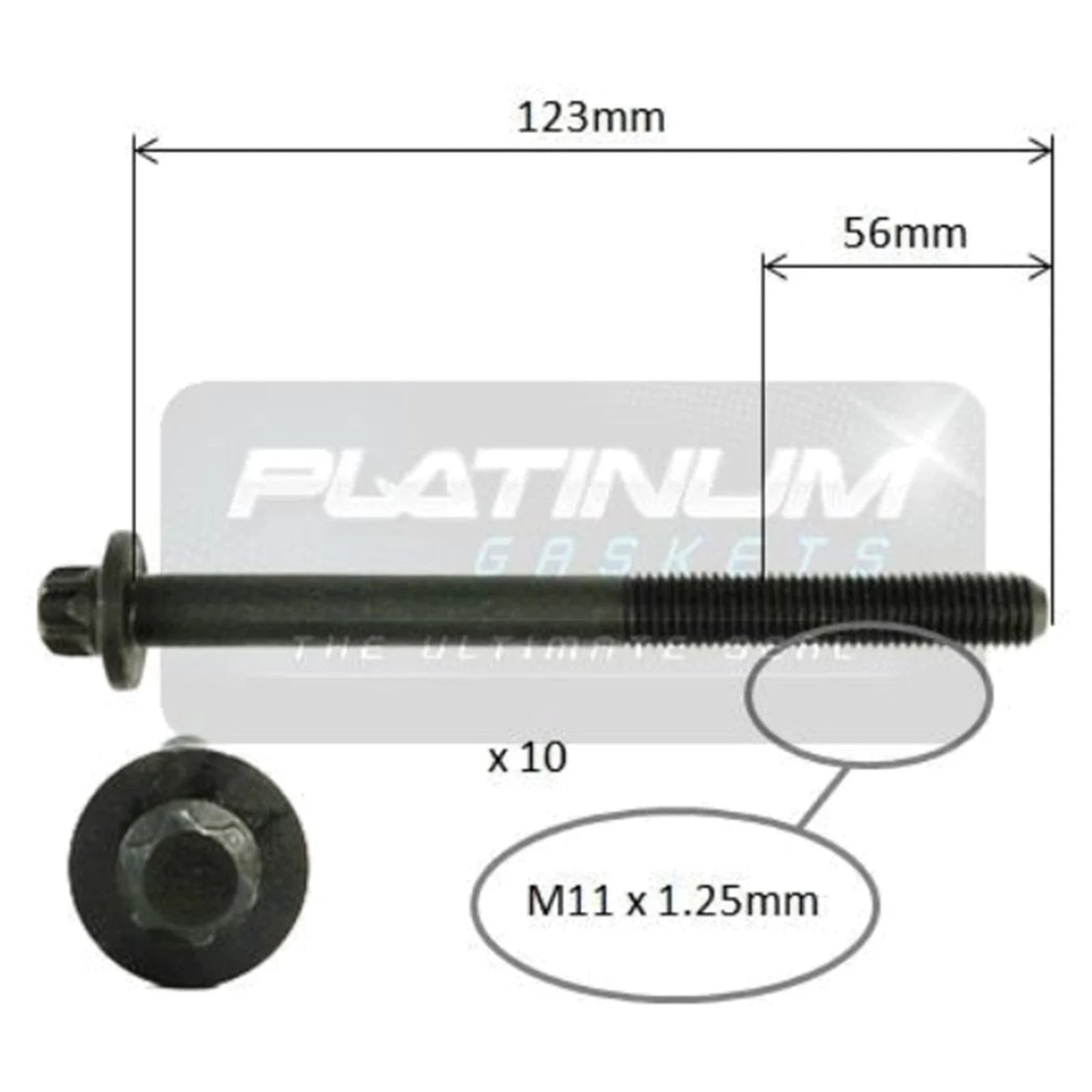 Engine Cylinder Head Bolt Set for Nissan Tiida C11 4cyl 1.8L MR18 2006~2013