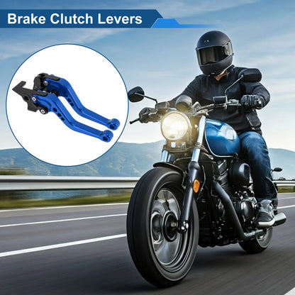Short Brake Clutch Levers for Yamaha MT-10/FZ-10 (2017–2021) Blue 1 Pair