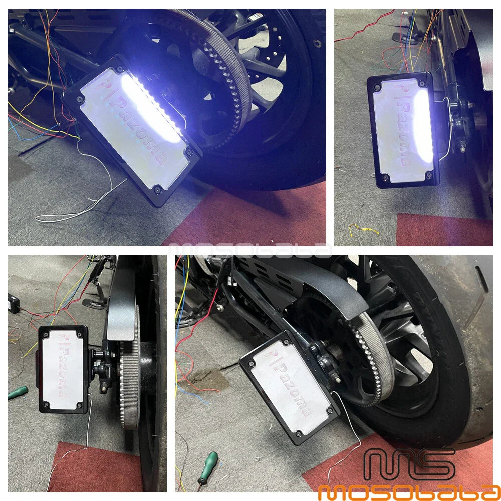 LED License Plate Bracket Frame w/Turn Tail Light for Sportster S (2021-2024)