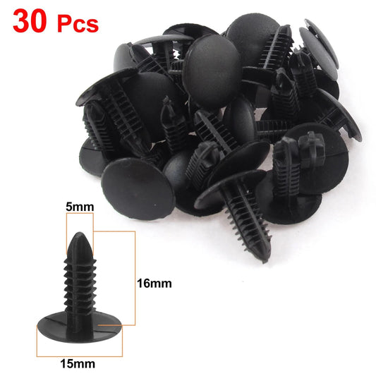 30pcs 5mm Plastic Rivets Clips for Toyota Trim Boot
