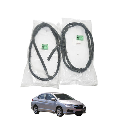 Set of 4 Door Roof Weatherstrip Seals for Honda City (2014–2020)