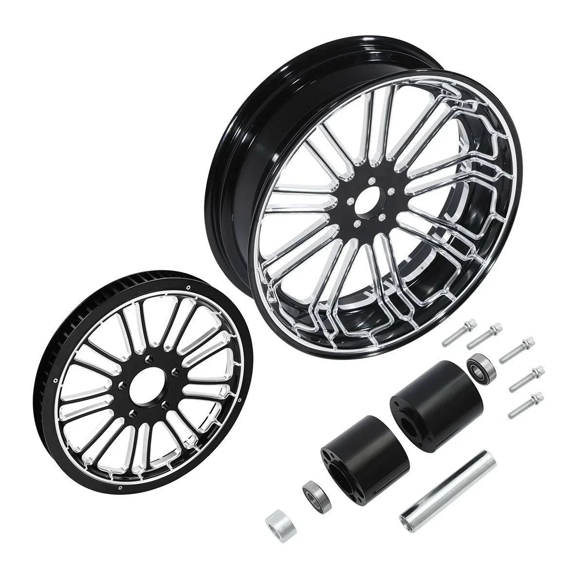 18" x 5.5" Rear Wheel Rim Hub Pulley for Harley Street Road Glide (1997-2008)