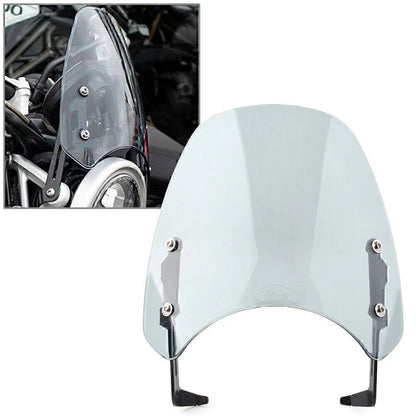1x ABS Gray Motorcycle Windshield + Bracket for SCRAMBLER 1200 (2019-2021)