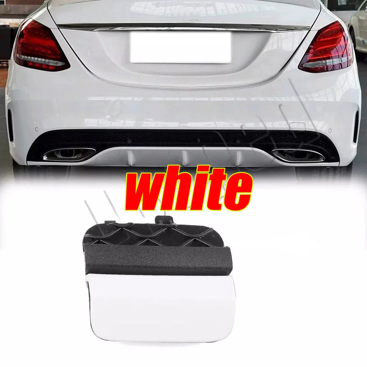 Rear Bumper Tow Eye Hook Cover Cap for Mercedes W205 C43 (2015–2018)
