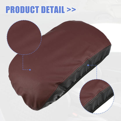Car Center Armrest Cover for Lexus NX250 2022-2023 Red Black with Stitches