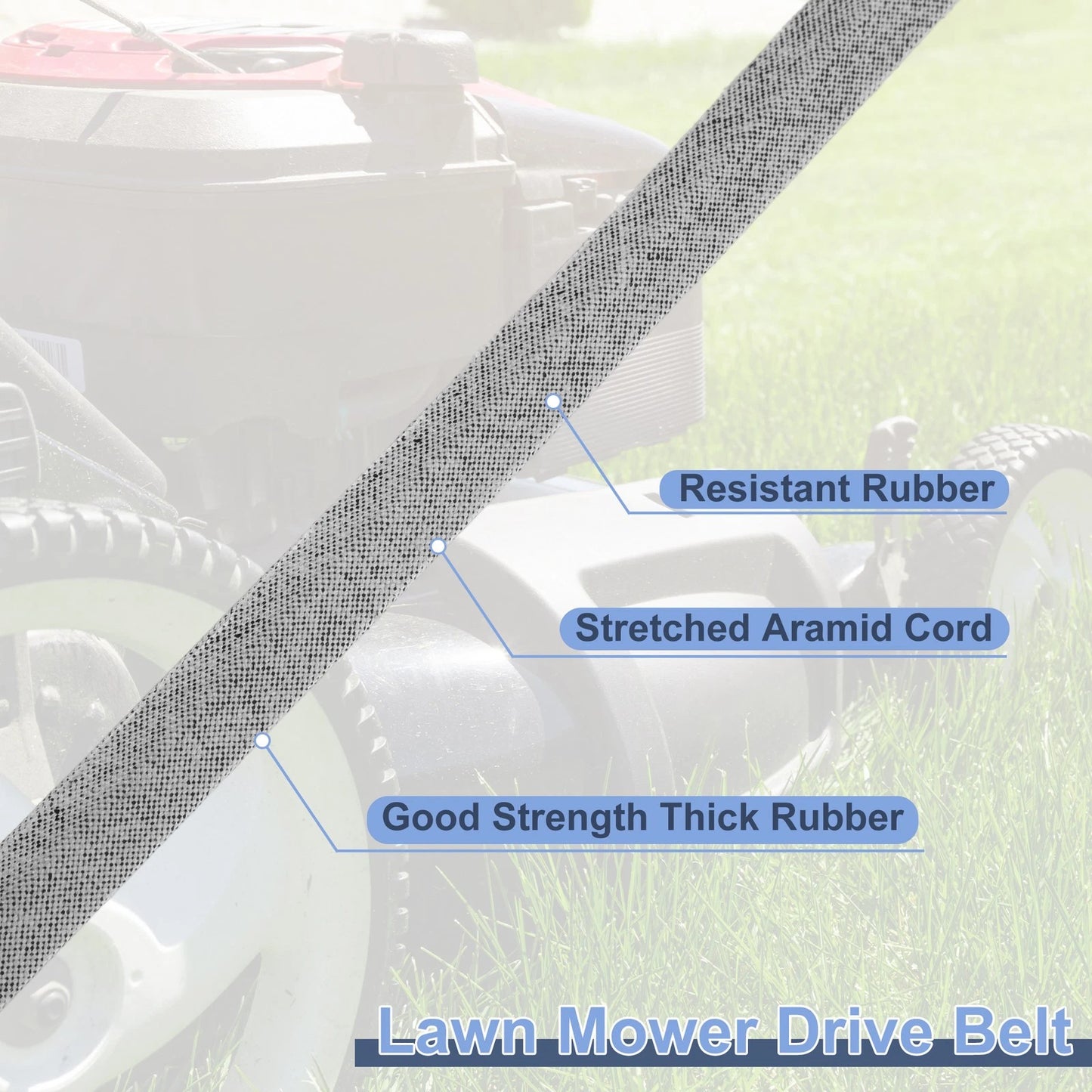 Lawn Mower Deck Belt for John Deere 48 Inch Deck (145) (GX21833, PC9537)