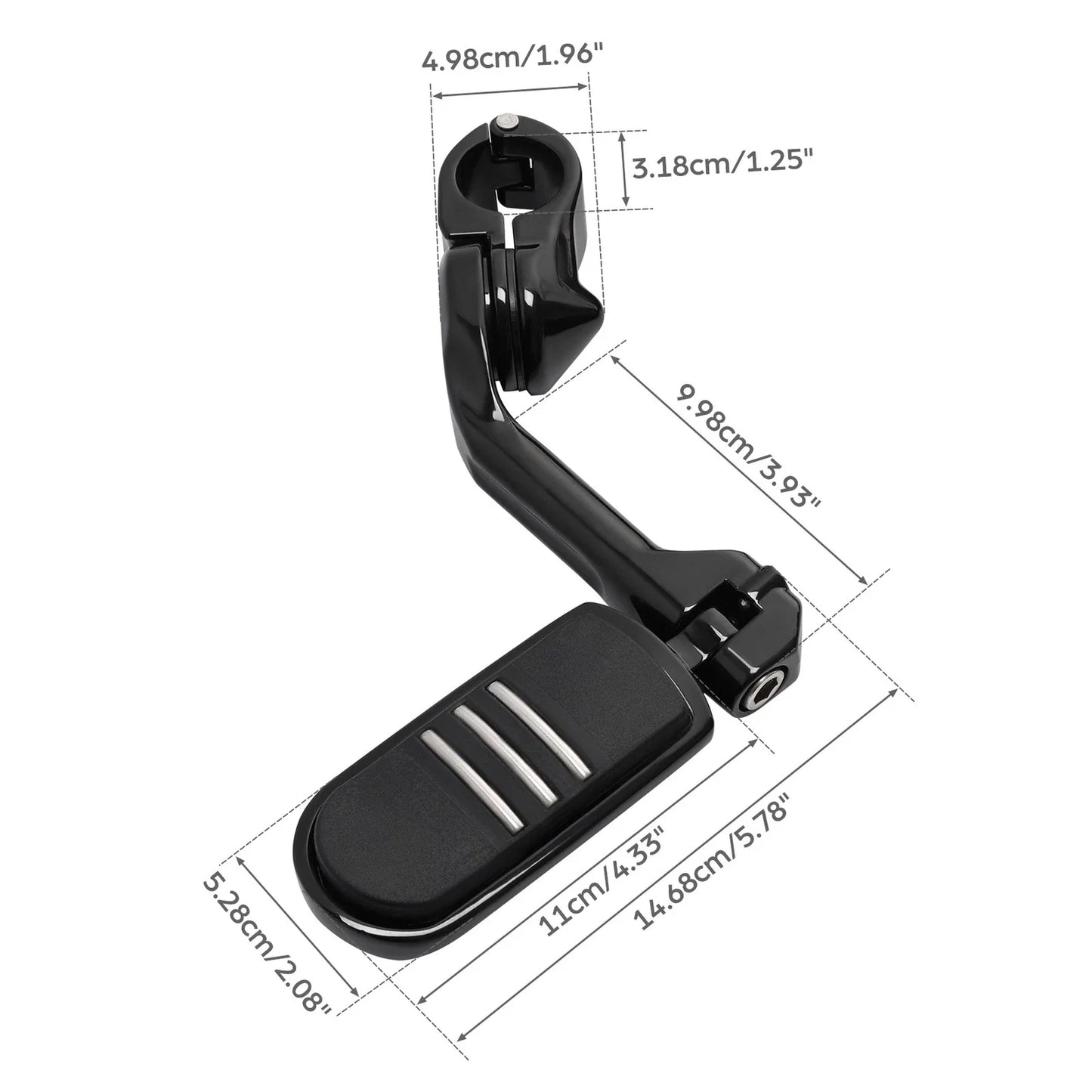 1-1/4 32mm Long Angled Highway Foot Pegs for Harley Road Street Electra Glide