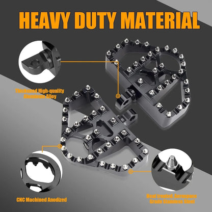 Wide Foot Pegs MX Style Floorboard for Harley Touring Sportster Softail Dyna