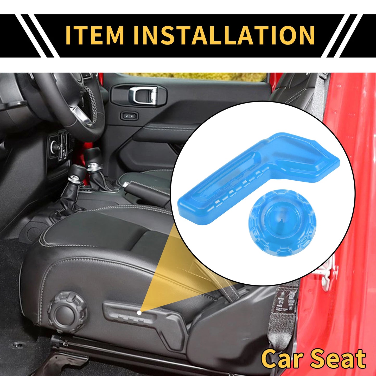 Seat Adjustment Button Cover Trim for Jeep Gladiator JT (2018–2024) Light Blue
