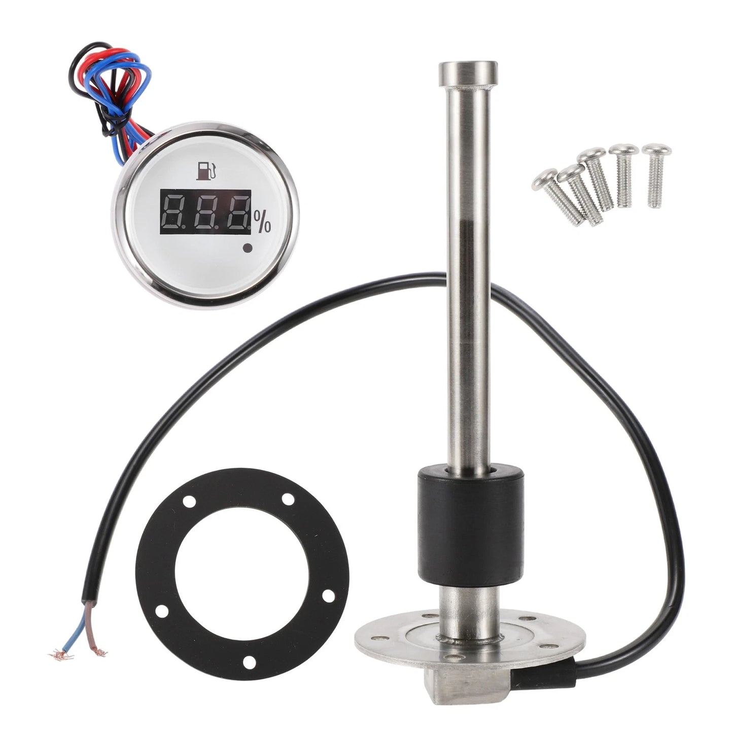 Fuel Sending Unit and Gauge Kit 0-190 Ohm for Boat Car Truck