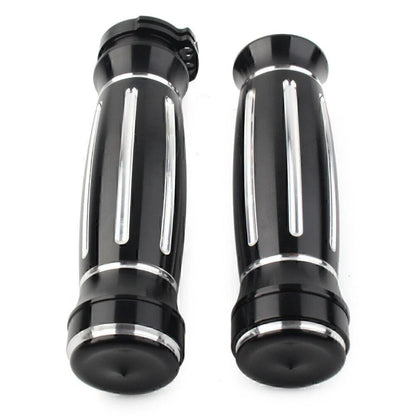1" CNC Handle Bar Hand Grips for Harley Touring