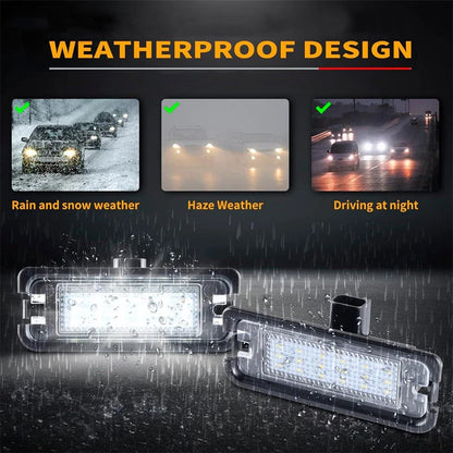 White Bright License Plate Light Housing for Ford Mustang (2015-2021)