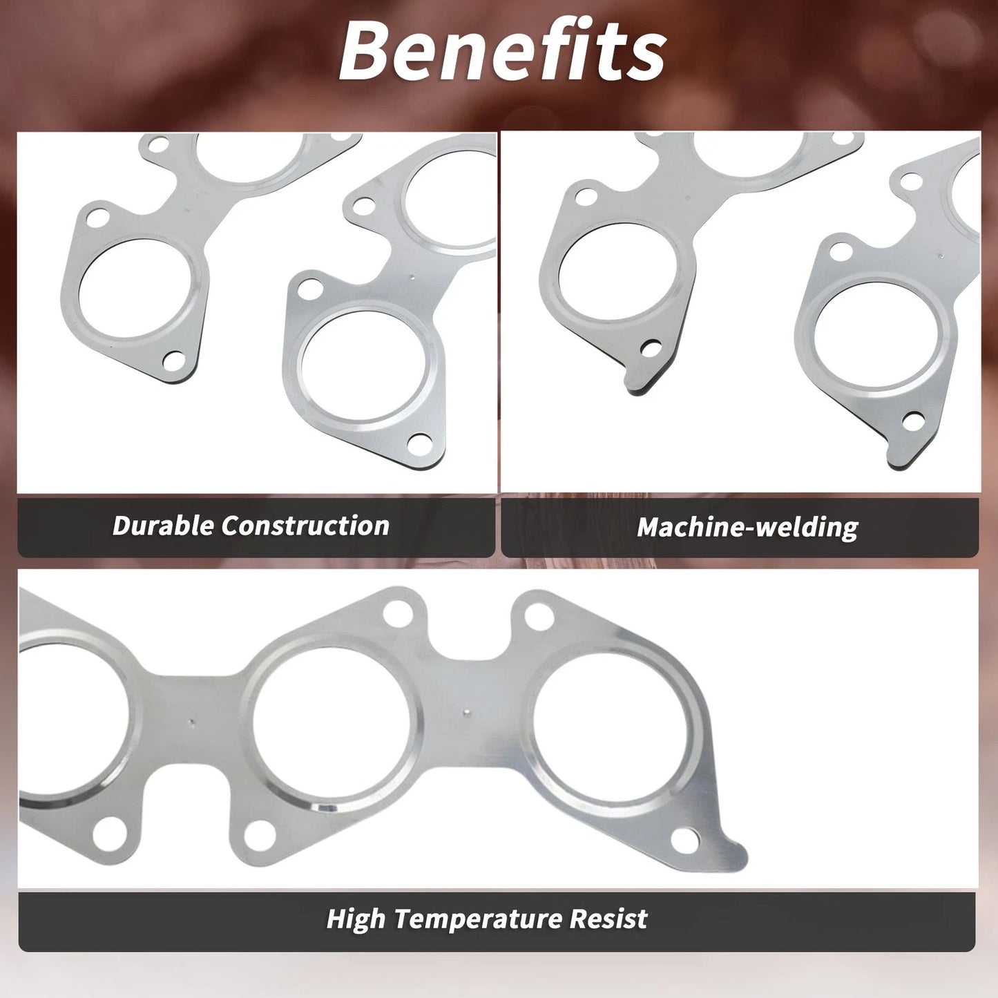 2X Exhaust Manifold Header Gasket for Toyota Tacoma (2006–2014) No. 1717331010