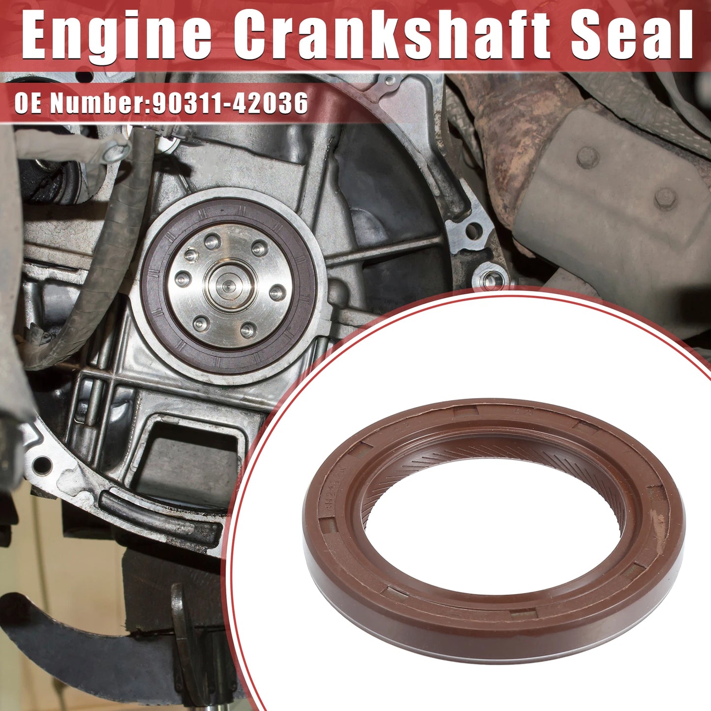 Engine Crankshaft Seal No. 90311-42036 for Toyota Avalon (2005–2018) Rubber