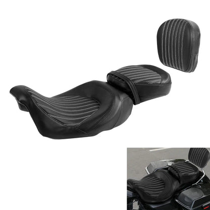 Driver Passenger Seat with Backrest for Harley Electra Glide (2009-2023)