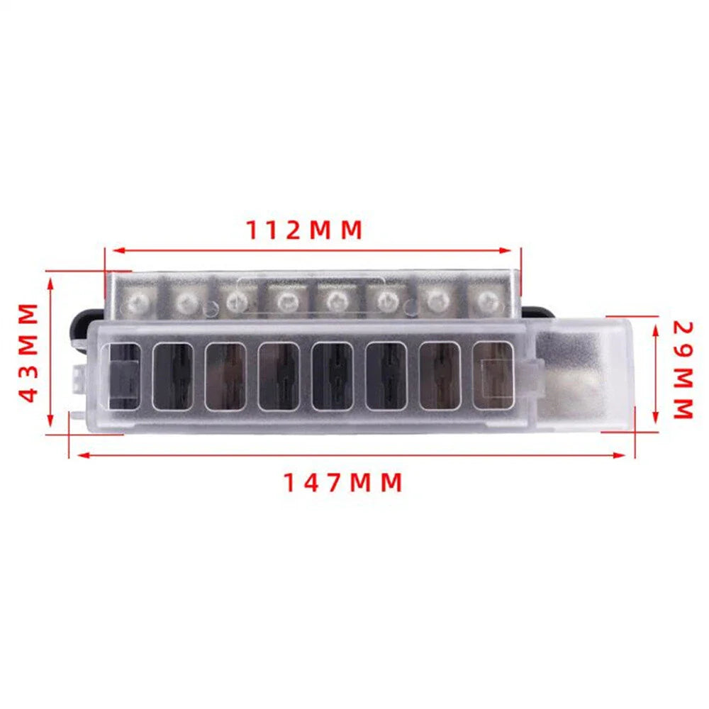 8-Way 12V-32V 100A Fuse Box for Car Truck Circuit Breaker (Universal)