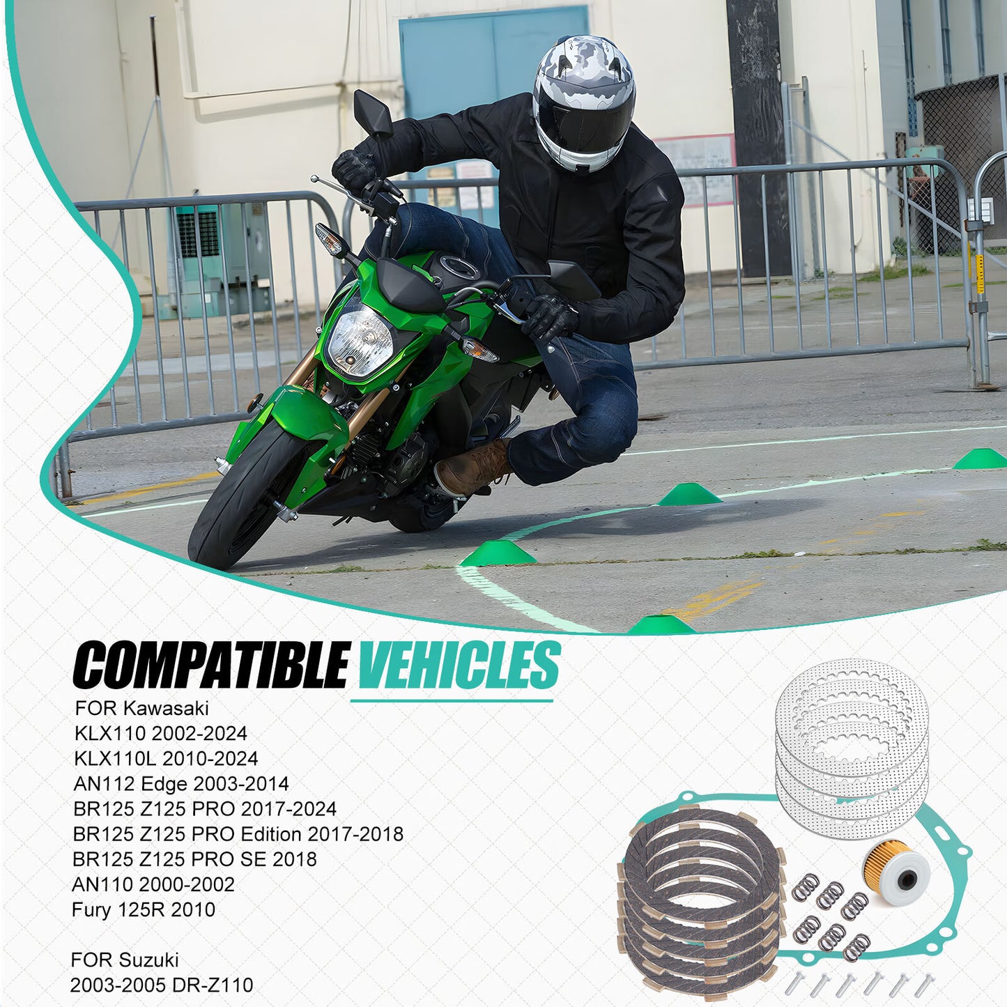 Heavy Duty Clutch Kit for Kawasaki KLX110 (2002–2024)