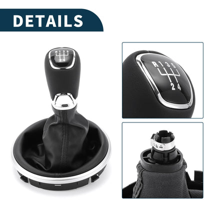 5 Speed Manual Gear Shift Knob with Cover for Skoda Fabia (2007)