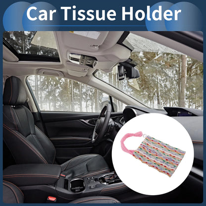 Tissue Holder for Car - Jacquard Woven Plush Pink (10.24"x6.69"x1.18")