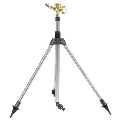 360° Heavy-Duty Zinc Alloy Tripod Sprinkler for Lawn Care