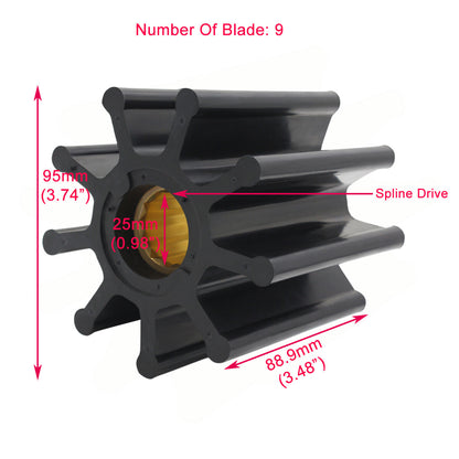 Water Pump Impeller Kit for Johnson 09-802B (Replaces 6760-0001)