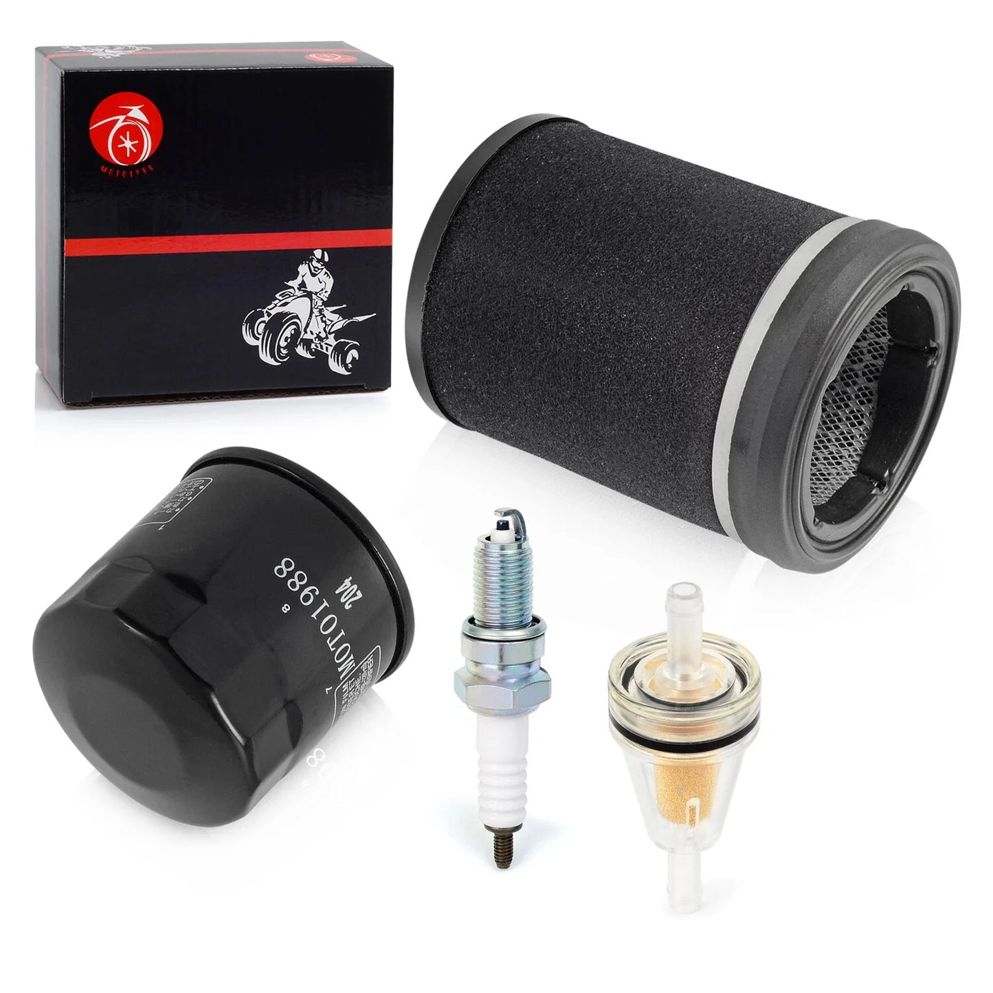 Air Filter Oil Filter Spark Plug for Kawasaki KVF360 Prairie 360 (2003–2009)