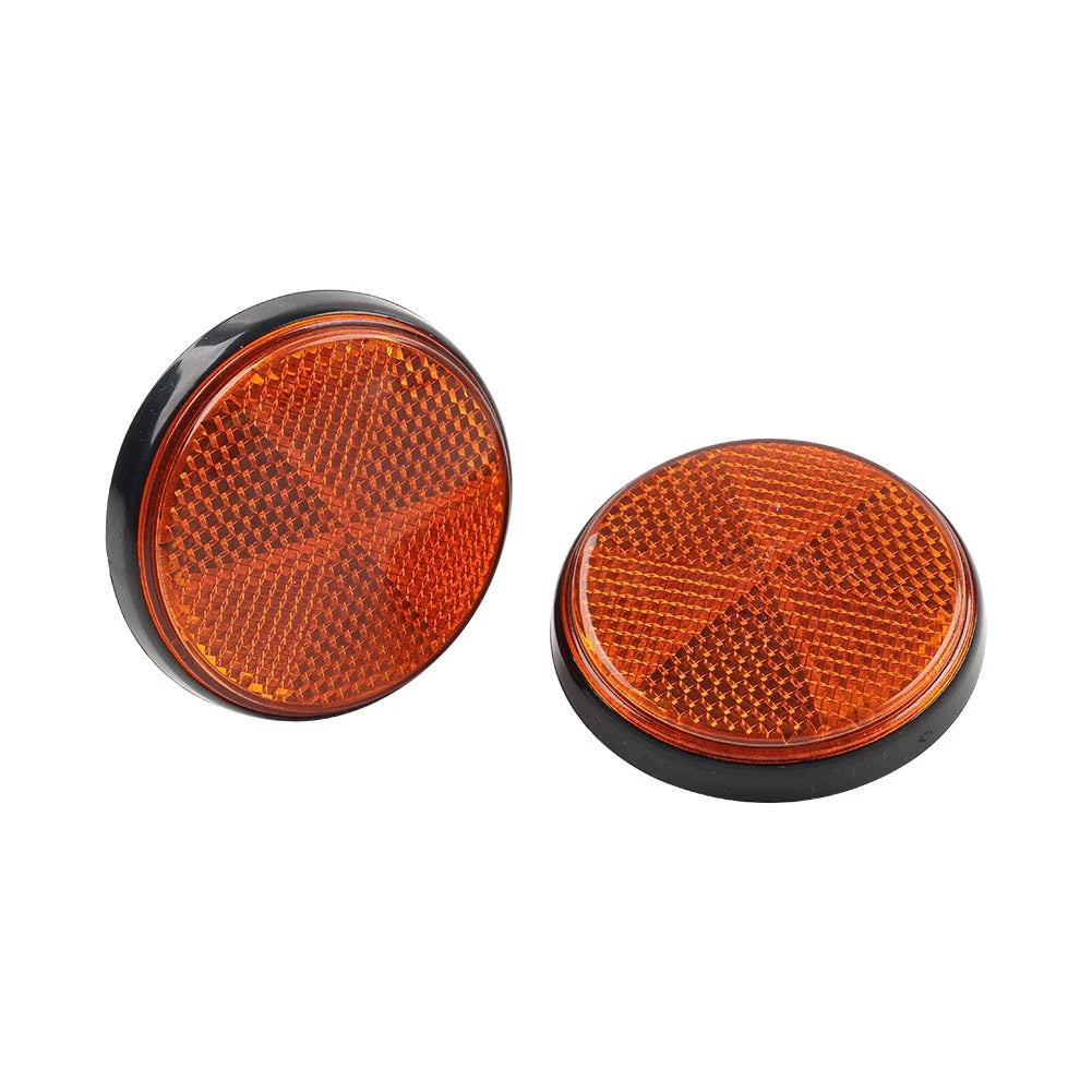2X Round Warning Reflector Side Marker for Motorcycle ATV (Universal) M5