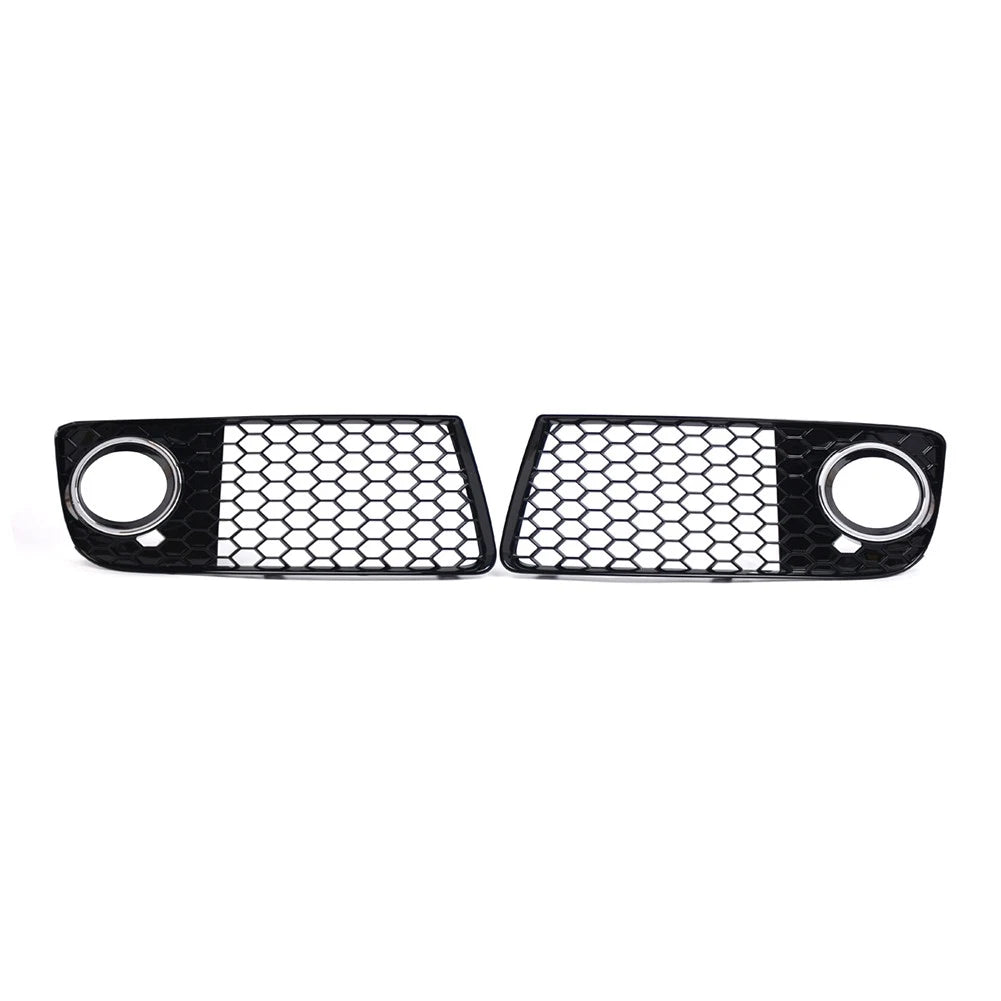 Fog Light Grille Cover Set for Audi A4 (2013–2016) Glossy Black