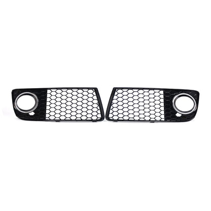 Fog Light Grille Cover Set for Audi A4 (2013–2016) Glossy Black