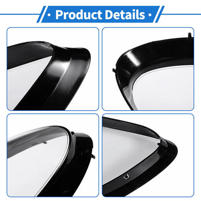 1 Pcs Headlight Lens Cover for Porsche 718 (2017–2022) Clear Black