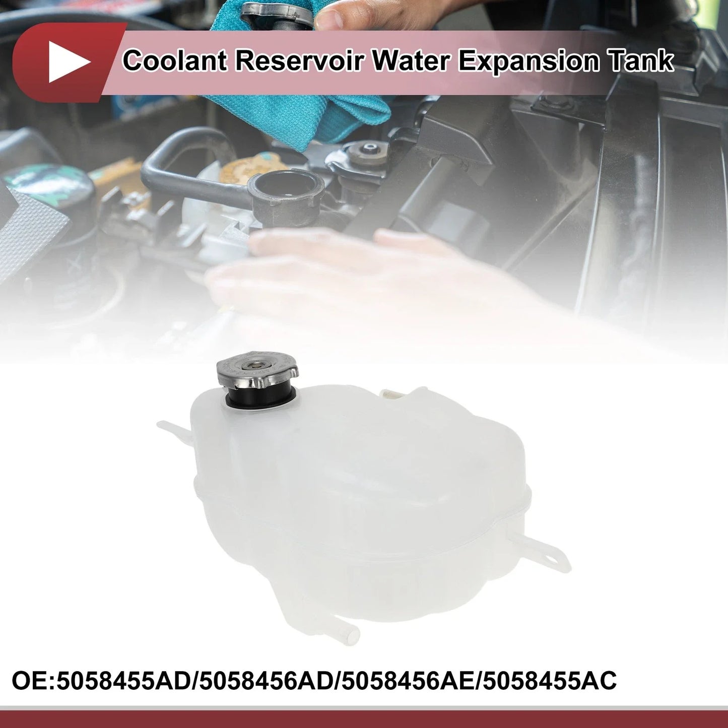 Coolant Expansion Overflow Tank with Cap for Dodge Journey (2011-2020)