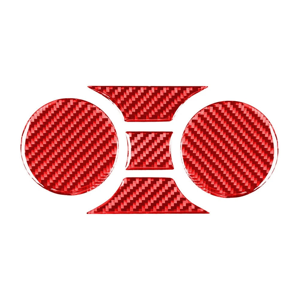 Red Carbon Central Control Cup Holder Panel Trim for Toyota Tundra (2014–2021)