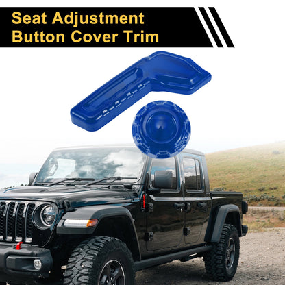 Seat Adjustment Button Cover Trim for Jeep Gladiator JT (2018–2024) Blue