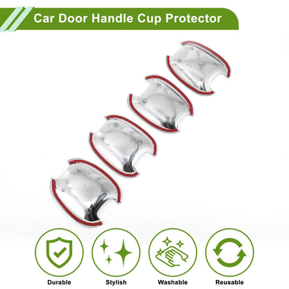 Car Door Handle Cup Protectors for Chevy Malibu & Cruze Chrome Silver Tone 4 x
