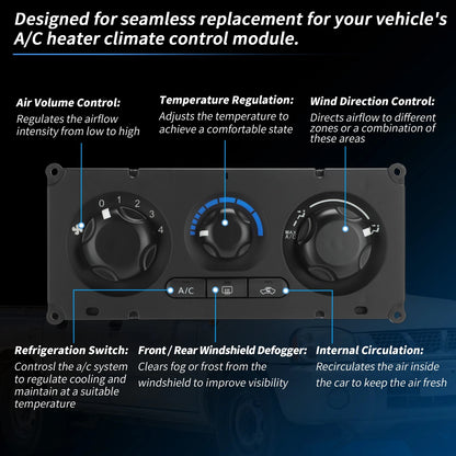 A/C Heater Climate Control Module for Nissan Frontier NP300 Navara D40 (2005–2019)
