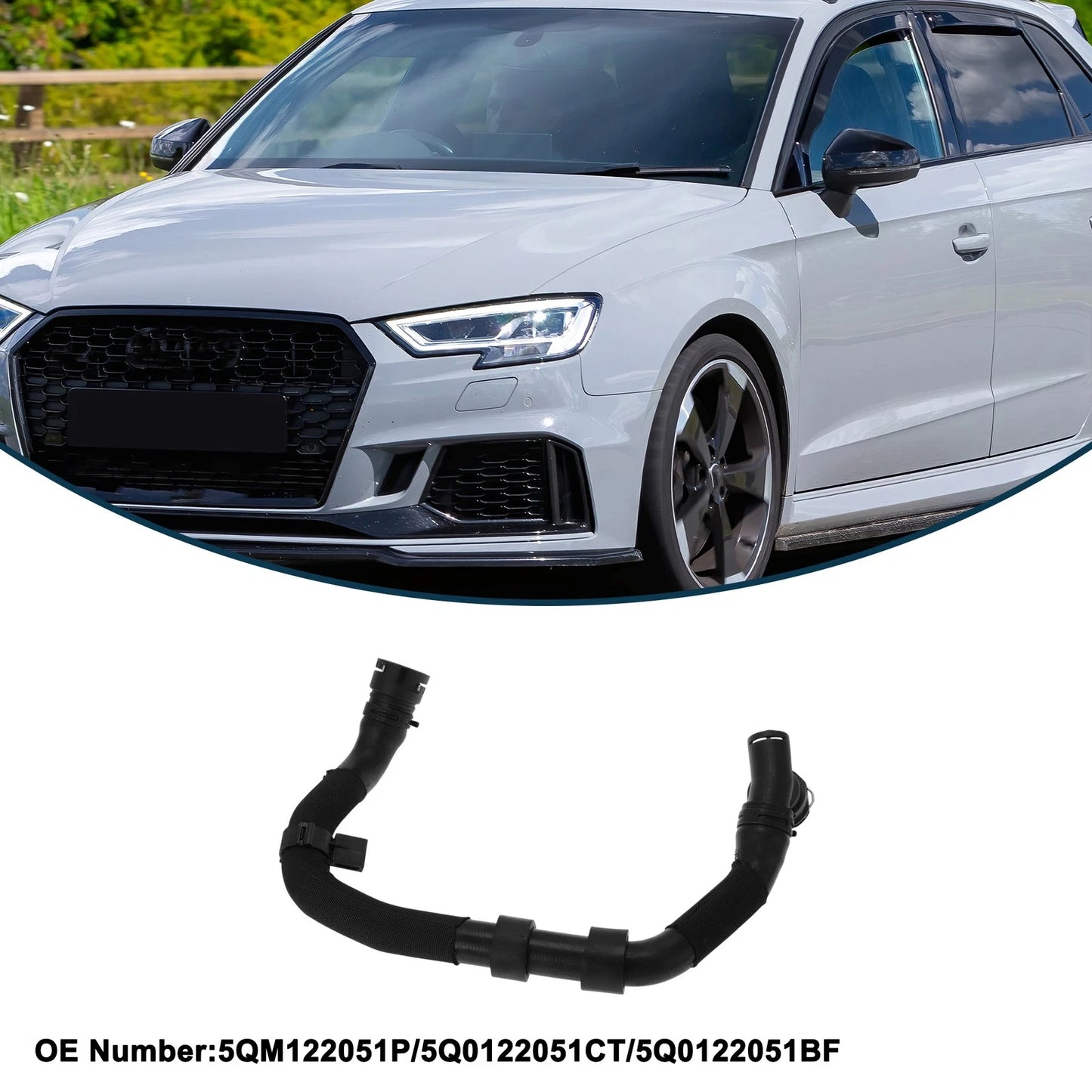 Radiator Hose No.5QM122051P for Audi TTS Quattro (2019–2023) Rubber