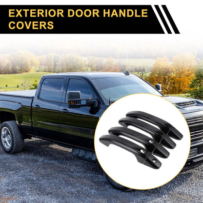 Set of 4 Exterior Door Handle Covers for GMC Yukon (2015–2023) - Black