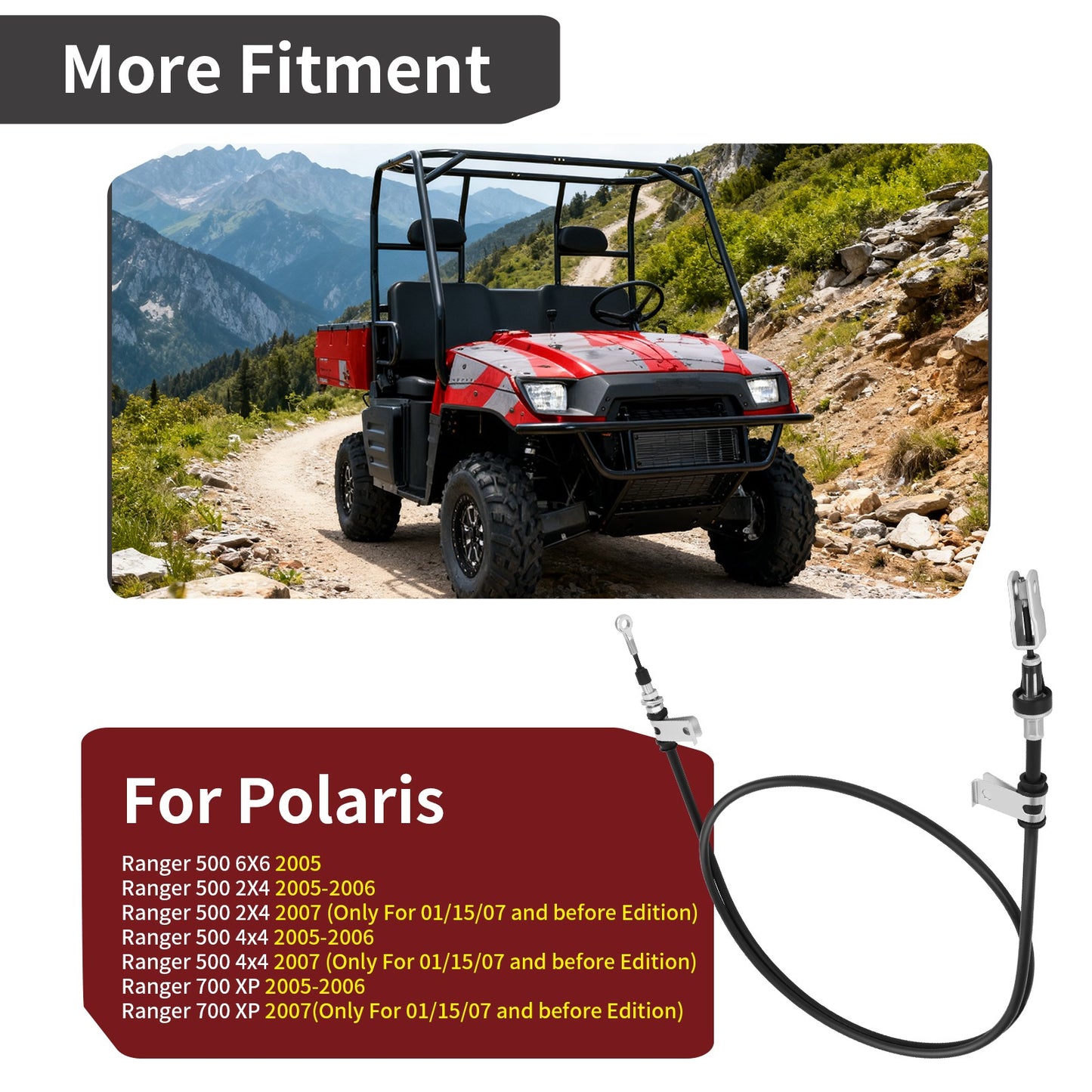 Parking Brake Cable for Polaris Ranger 500 (2005–2007)