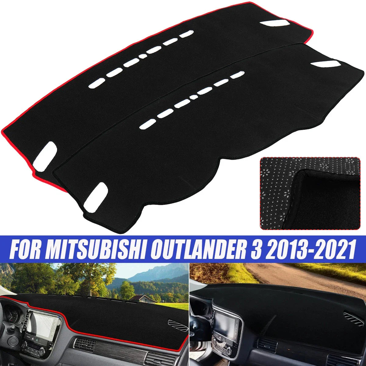 Dashboard Pad Dash Mat Anti-Sun Cover for Mitsubishi Outlander 3 (2013–2021)