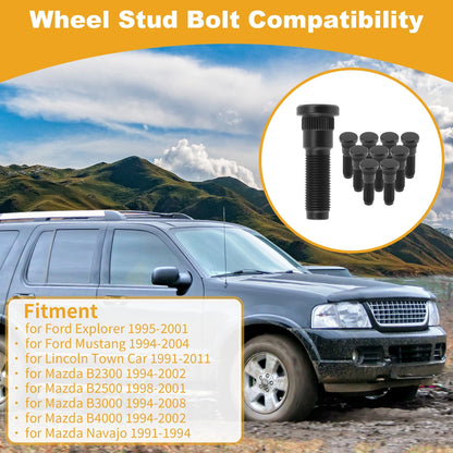 10 pcs 1/2"x20 Wheel Lug Stud for Ford Explorer (1995–2001) No.610368