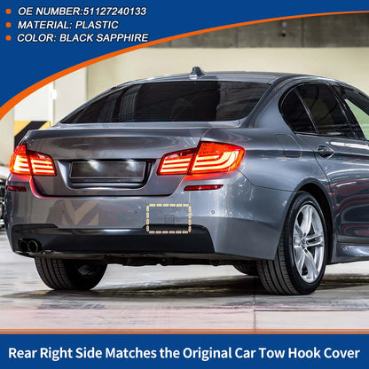 Tow Hook Cover No. 51127240133 for BMW 5 Series (Black Sapphire)