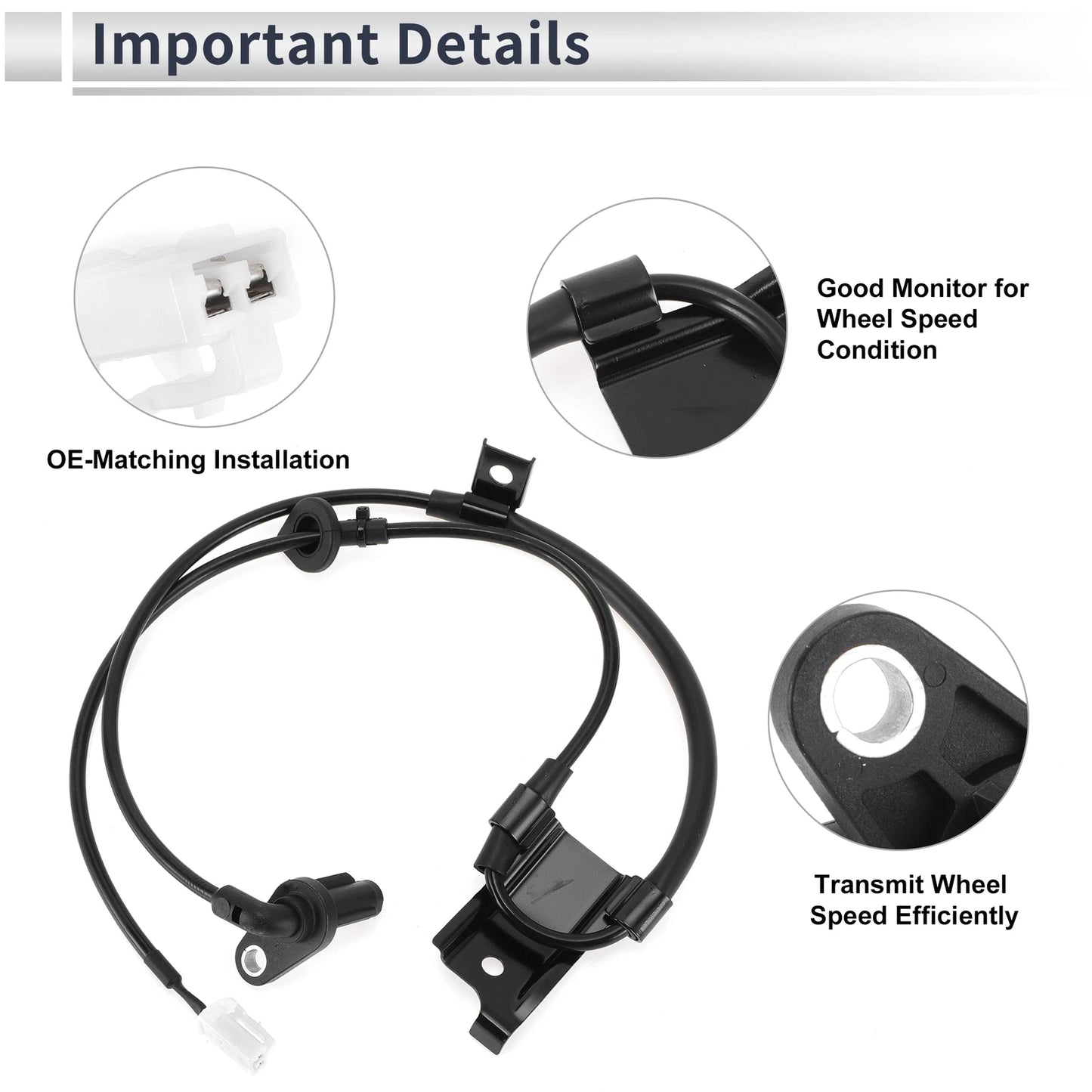 ABS Wheel Speed Sensor No. 89546-0T010 for Toyota Venza (2009–2015) Rear Left