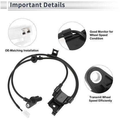 ABS Wheel Speed Sensor No. 89546-0T010 for Toyota Venza (2009–2015) Rear Left