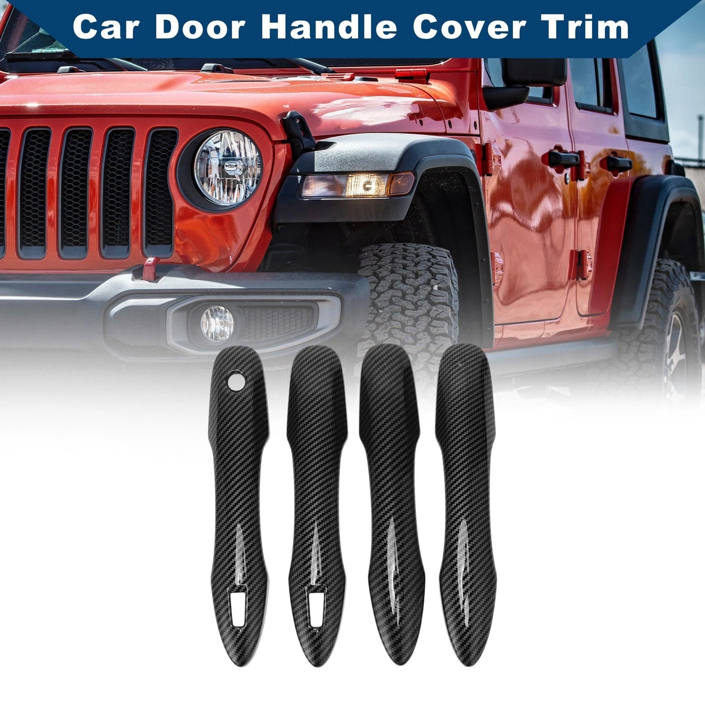 Carbon Fiber Door Handle Cover Trim for Toyota Camry (2018–2024)