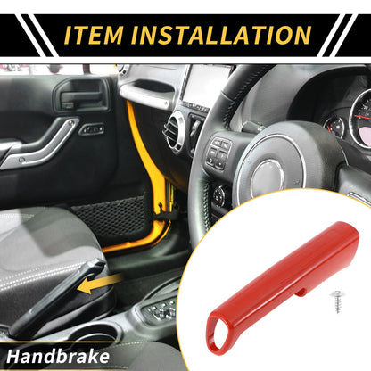Parking Handbrake Cover Trim for Jeep Wrangler JK JKU (2011–2017) Red