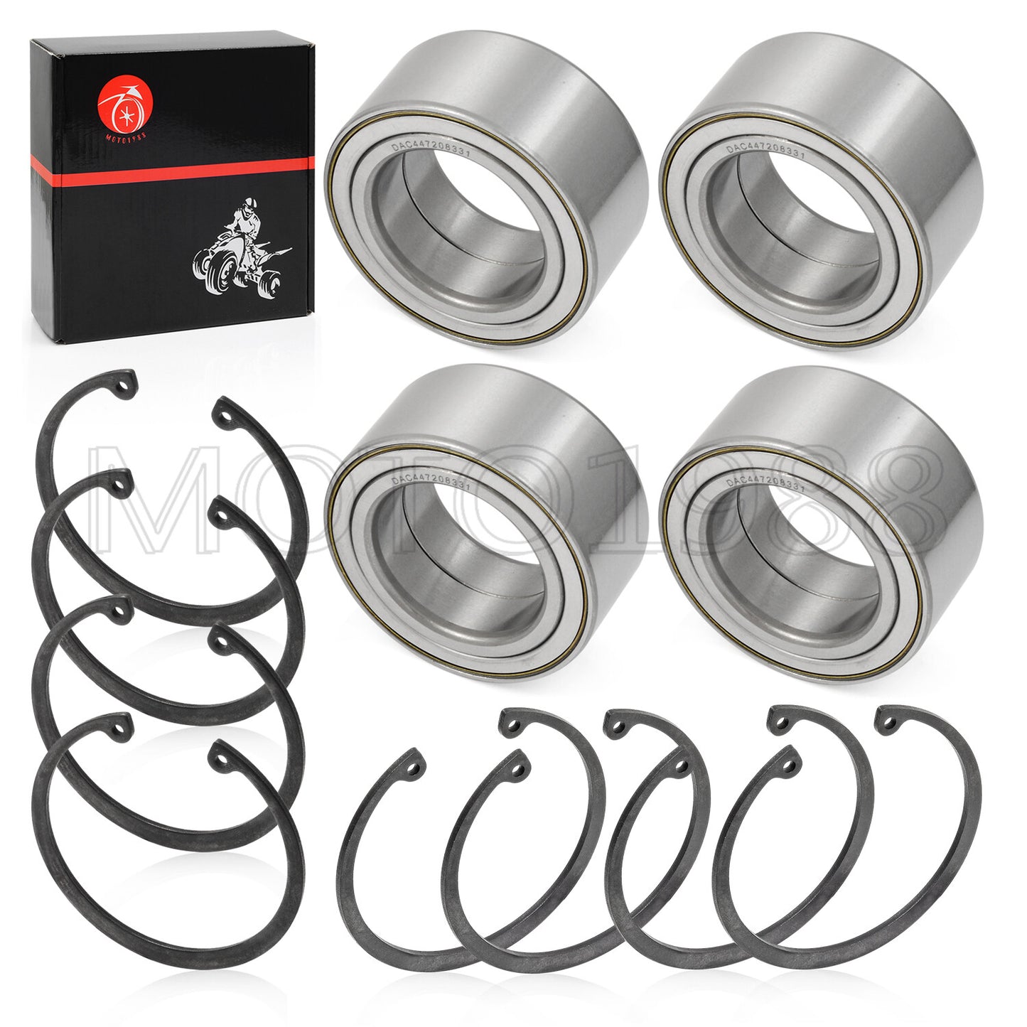Front & Rear Wheel Bearings Set for Polaris RZR 900 1000 (2011–2020)