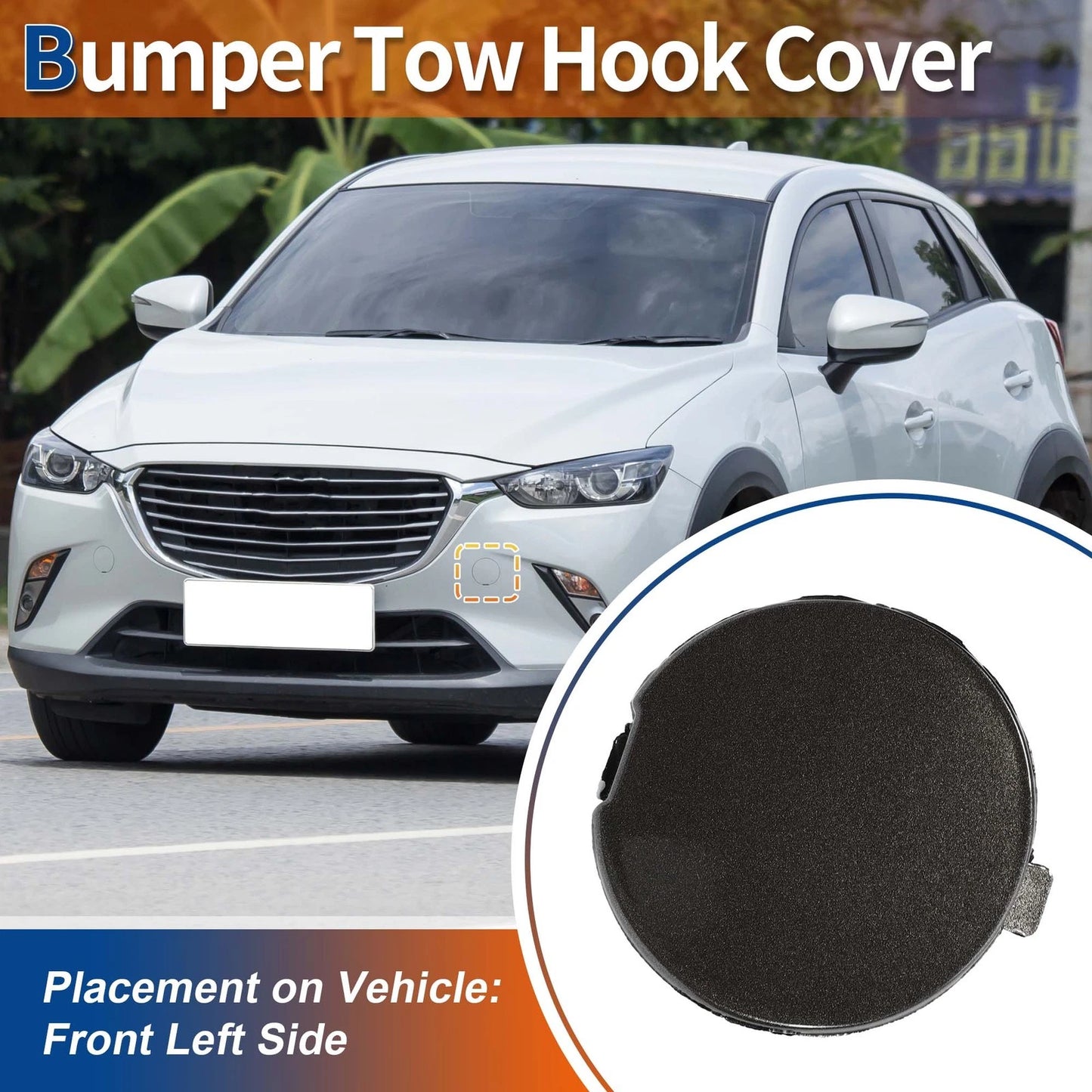 Tow Hook Cover for Mazda (No.D10J50A12A) (Titanium Brown Pearl)